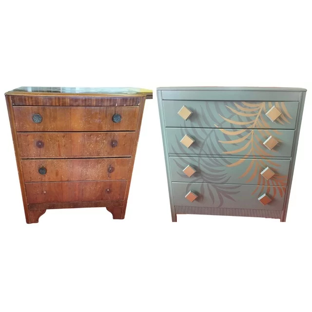 unwanted dresser donated to our store, repaired, revamped, restored, recycled paint